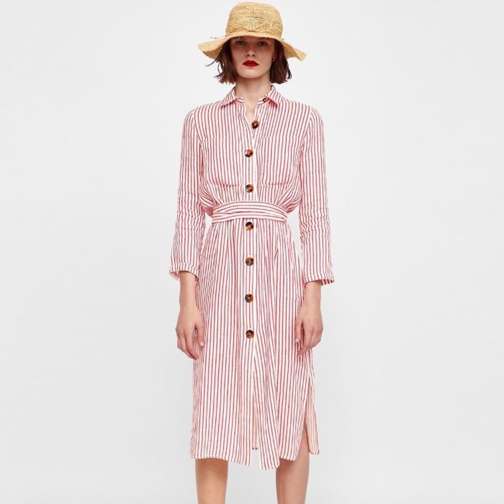 Zara Linen Dress Small